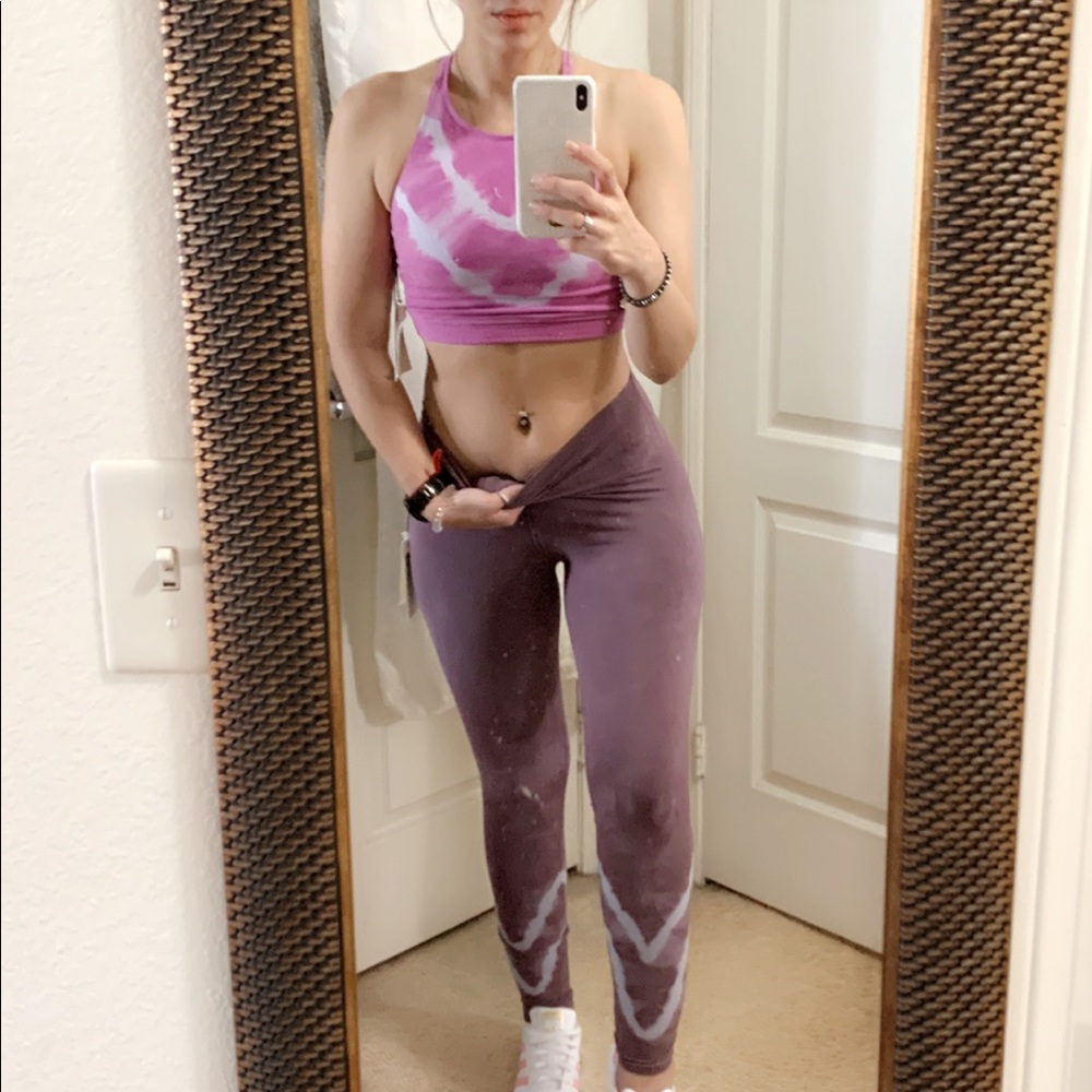 Workout leggings and sports bras